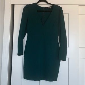 Lulus green long sleeve dress
